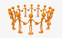 围成一圈的黄色小人