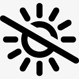 电子商务不暴露在阳光下的图标