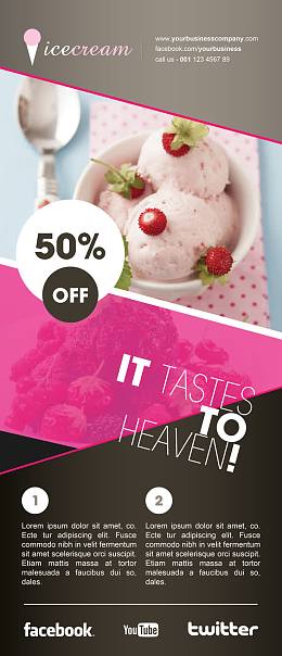 甜点店X展架设计