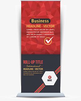 折页易拉宝矢量素材