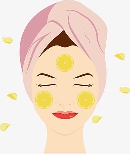 矢量做面膜的女人