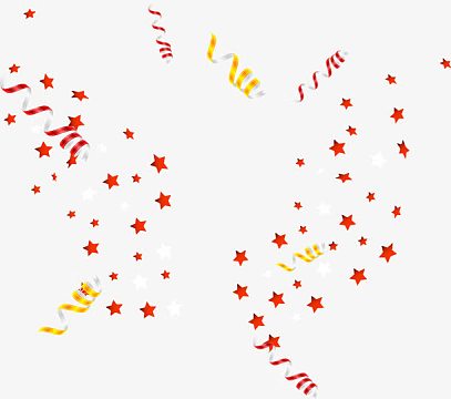 撒花礼花庆祝矢量