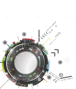 科技元素边框矢量素材