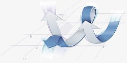 灰蓝色旋转箭头