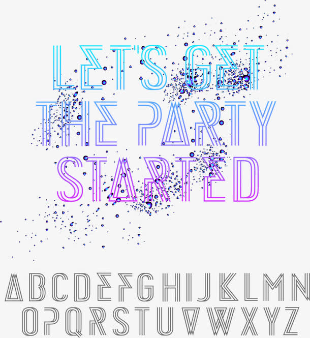 科技感时尚英文字母