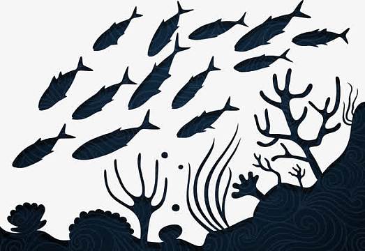 海浪剪影素材_海浪剪影图片元素-觅元素