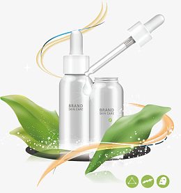 美白精华液产品矢量素材