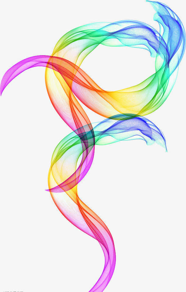 彩色水纹水墨免扣素材