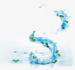 旋转型水花素材