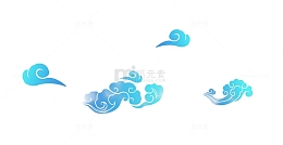 蓝色祥云素材