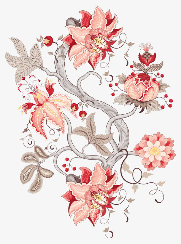 创意花卉花纹矢量