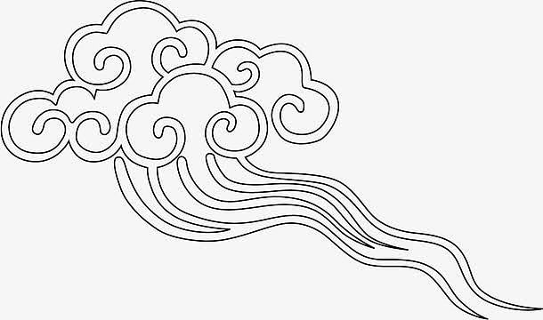 中国风祥png扁平卡通春运回家的路bannerpsdjpg手绘祥云图片底纹剪影