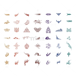 中国风传统图案设计矢量素材模板