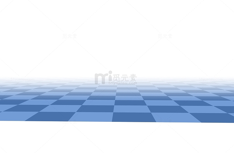 蓝色格子地板
