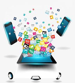 时尚手机APP应用矢量素材,