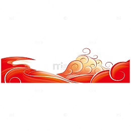 红色云纹边框素材