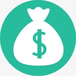 扁平化图标美金钱袋