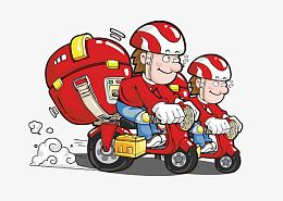 快递哥外卖快餐服务元素