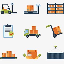 物流运输发货元素