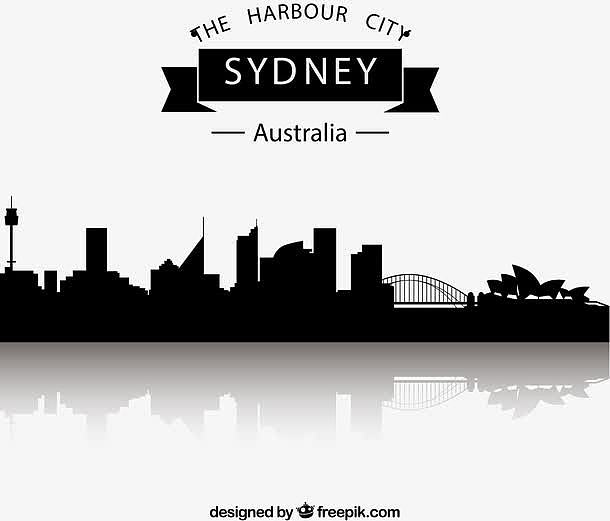 创意悉尼城市剪影