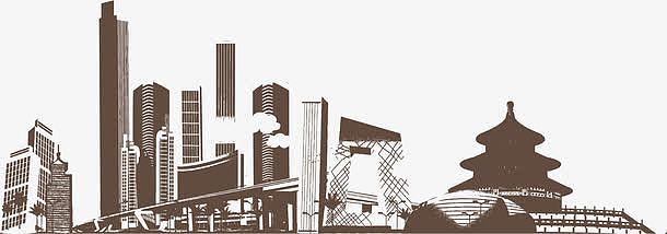 城市剪影北京剪影元素