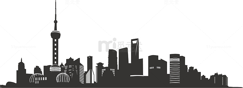 城市高楼剪影矢量北京剪影
