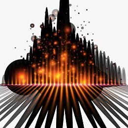 炫彩发光背景装饰图