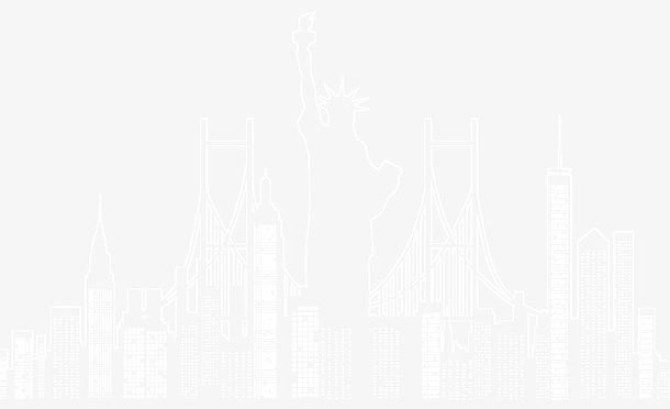 创意纽约城市剪影矢量素材
