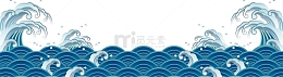 波浪中国风图案