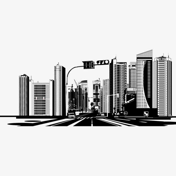 城市建筑剪影免抠素材免费下载_觅元素51yuansu.com