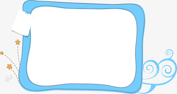 卡通蓝色边框