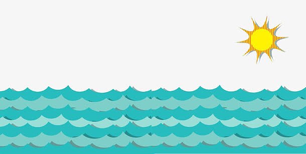 卡通海边框