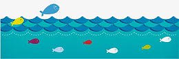 卡通海浪边框