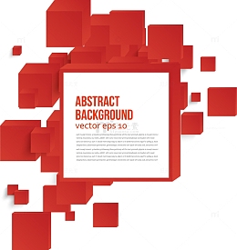 矢量抽象红色立体设计素材图片