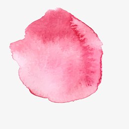 水彩粉色花瓣墨迹