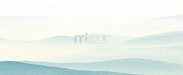朦胧蓝色山水