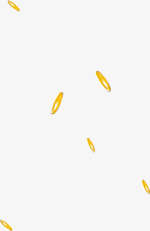 手绘黄色漂浮菊花花瓣