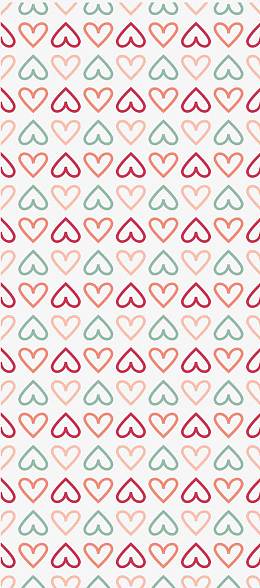 空心爱心萌系十足墙纸