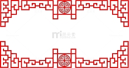 红色中国风节日边框