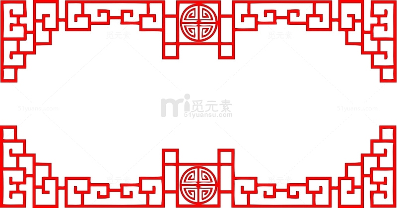 红色中国风节日边框