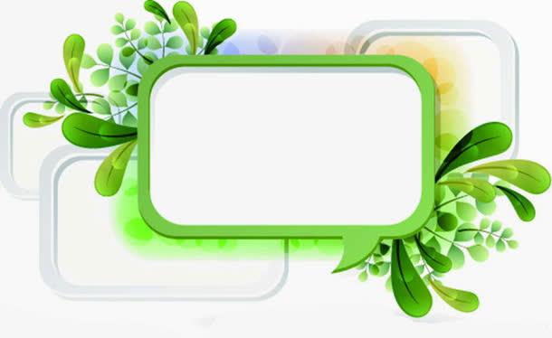 绿色方框字框素材免费下载_觅元素