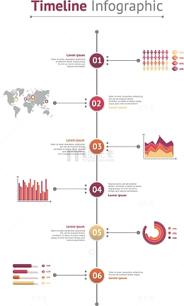 矢量商业时间轴素材