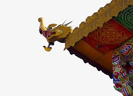藏族寺庙屋檐矢量
