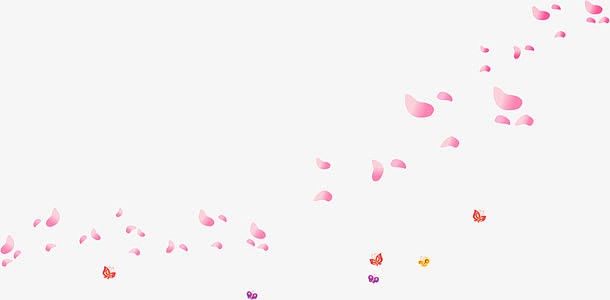 粉色梦幻漂浮设计花瓣
