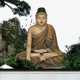 房地产海报元素如来佛祖