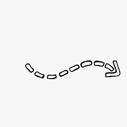 手绘虚线空白箭头