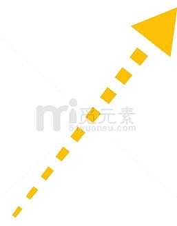 黄色虚线箭头