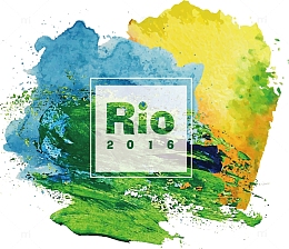 水彩喷溅里约奥运会2016海报图