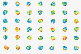 里约奥运运动徽章素材