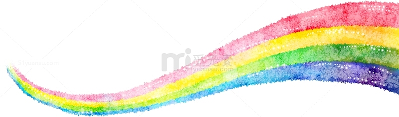 春季彩色儿童涂鸦彩虹